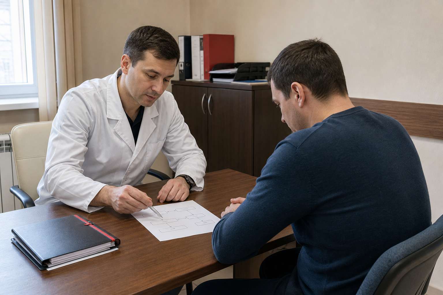 Врач готовит материалы для процедуре кодирования от наркомании